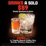 Promoción Hooters: Drinks a sólo $59 pesos hoy sábado 26 de octubre