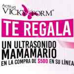 Promoción Vicky Form y Suburbia. Ultrasonido Mamario gratis en la compra de $500