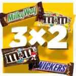 3x2 en chocolates M&M’s, MilkyWay y Snickers en Farmacias Benavides