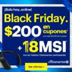 Promoción Best Buy Black Friday 2019: $200 en cupones por cada $2,000 de compra + 18 MSI con tarjetas Citi Banamex