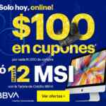 En Best Buy $100 en cupones por cada $1,000 de compra o 12 MSI con tarjetas BBVA Bancomer