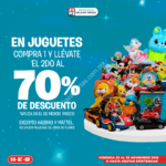 En HEB segundo juguete con 70% de descuento del 22 al 25 de noviembre