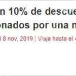 Código Hoteles.com de 10% de descuento adicional en reservaciones de hotel