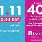 Liverpool Singles Day 2019: Hasta 40% de descuento el lunes 11 de noviembre