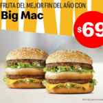 McDonalds Buen Fin 2019: 2 hamburguesas Big Mac por $69