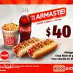 En Oxxo 2 hot dogs Vikingo + 1 sopa instantánea Nissin + 1 Coca-Cola por $40 pesos