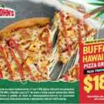 Promoción Papa Johns: Nuevas pizzas a $189 por lanzamiento