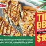 Promoción Papa Johns: Nuevas pizzas a $189 por lanzamiento