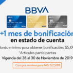 Promoción Walmart Black Friday 2019: 1 mes de bonificación pagando con tarjetas BBVA Bancomer