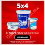 En Chedraui 5x4 en yogurt natural individual