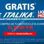 Italika Buen Fin 2019: Kit de mantenimiento gratis en la compra de tu moto