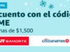 Código Amazon México de 10% de descuento adicional con tarjetas Citi Banamex y Banorte para miembros Prime