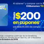 En Best Buy $100 en cupones por cada $1,000 de compra + 18 MSI con tarjetas de crédito participantes