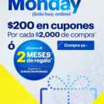 Promoción Best Buy Cyber Monday 2019: $200 en cupones por cada $2,000 o 2 meses de bonificación