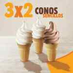 Cupón Burger King de 3x2 en Whopper, aros de cebolla y conos de helado