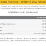 Horarios Palacio de Hierro Navidad 2019 y Año Nuevo 2020