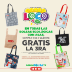 En HEB 3x2 en todas las bolsas ecológicas con asas