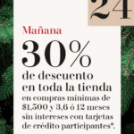 Promoción H&M 12 Días de Navidad 24 de diciembre: 30% de descuento en toda la tienda + 6 MSI