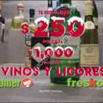 En La Comer y Fresko $250 de descuento por cada $1,000 de compra en vinos y licores