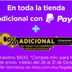 Promoción Linio Paypal de 15% de bonificación en toda la tienda + 10% con Citi Banamex