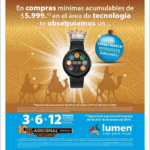 Promoción de Reyes Magos Lumen: smartwatch de regalo en compras de $5,999 o más