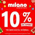 En Milano 10% de bonificación en cupones en compras de mercancía invernal