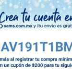 Código Sams Club de $200 de descuento para tu siguiente compra + envío gratis