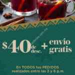 Código Sin Delantal de $40 de descuento + envío Gratis de las 3pm a las 6pm