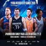 Promoción NBA Mexico City Games 2019: compra 3 boletos y recibe gratis el 4º