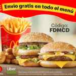 Código Uber Eats McDonalds de envío gratis hasta el 31 de diciembre