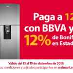 Promoción Campanadas Walmart 2019 con BBVA Bancomer: 12% de bonificación en compras a 12 MSI