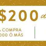 Código ösom de $200 de descuento en compras de $1,000 o más en toda la tienda