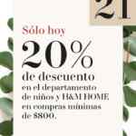 Promoción H&M 12 Días de Navidad 21 de diciembre: 20% de descuento adicional en niños y hogar