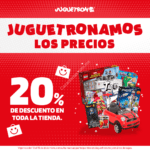 Promoción Juguetron de 20% de descuento en todos los juguetes este fin de semana