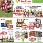 Ofertas Soriana de 2x1 y medio en whiskys y tequilas, 3x2 en champaña, 4x3 en botanas y más