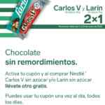 Cupón 7-Eleven 2x1 en chocolates Carlos V y Larín Sin Azúcar