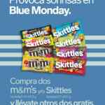 Promoción 7-Eleven Blue Monday 2020: 4x2 en chocolates M&Ms y dulces Skittles