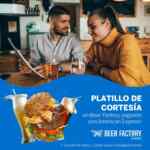 Promoción American Express Beer Factory: Compra una cerveza y obtén un platillo GRATIS