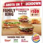Promoción Burger King Super Bowl 2020: 2 King de Pollo + 1 Whopper Jr. + 6 Nuggets por $109