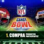 Promoción Candy Bowl: Canjea 2 envolturas de chocolates participantes por boleto para el cine, $50 en Starbucks o recarga telefónica