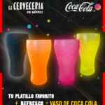 En Cervecería de Barrio compra un platillo + bebida y llévate gratis un vaso de neón Coca-Cola