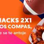 Promoción Didi Food Super Bowl 2020: 2x1 en snacks en restaurantes seleccionados