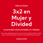 Promoción H&M de 3x2 en rebajas de Mujer y Divided en tienda en línea