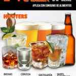 Promoción Hooters: 2x1 en drinks y cervezas los jueves después de las 6:00