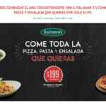 Promoción Italiannis 2020 come toda la pizza, pasta y ensalada que quieras por $199 por persona