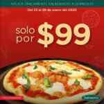 Promoción Italiannis de pizzas a $99 en servicio a domicilio