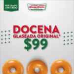 En Krispy Kreme docena de donas glaseadas a $99 y Krispy Bites Gratis en la compra de una docena de donas Select