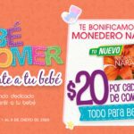 Promoción Bebé Comer 2020: $20 de bonificación en monedero por cada $200 de compra en productos de bebé