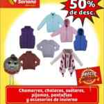 En Soriana Mercado 50% de descuento en chamarras, chalecos, suéteres, pijamas, pantuflas y accesorios de invierno