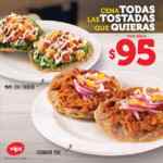 Promoción Vips todas las tostadas que quieras cenar por $95 pesos